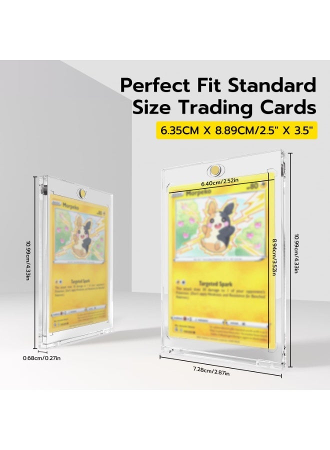 10Pack 35PT Magnetic Card Case, Hard Protective Game Card Storage with UV Protection Transparent Protector Display Case for Game Cards MTG Cards - Image 5